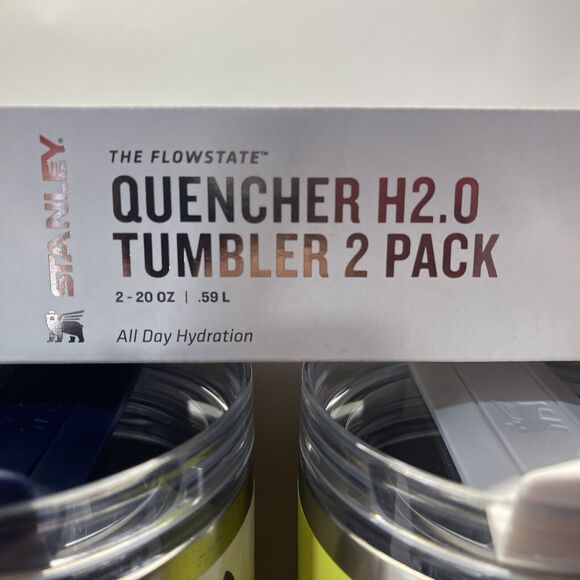 Stanley 2 Pack 20 oz Stainless Steel H2.0 Flowstate Quencher Tumbler Abstract - Picture 12 of 12
